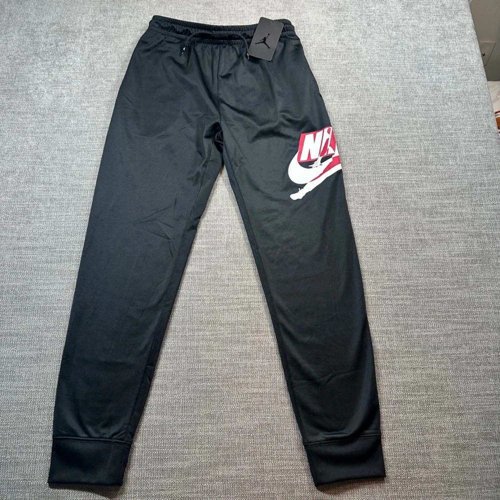 Jordan Jogger Pants Boys Large  Black Like New Nike Air Jumpman Graphic Track